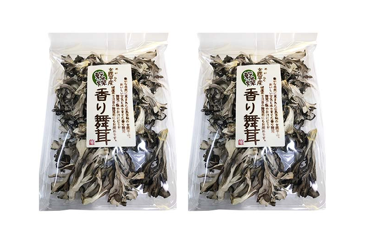 「きのこ屋本舗」女鹿平（めがひら）産乾燥 香り舞茸2個セット 